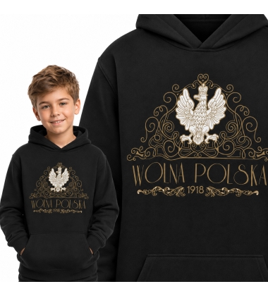 Bluza z kapturem dziecięca Patriotyczna WOLNA POLSKA